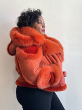 Load image into Gallery viewer, Orange Shearling Jacket
