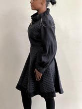 Load image into Gallery viewer, Black Dress Coat w/ Crystal Accents
